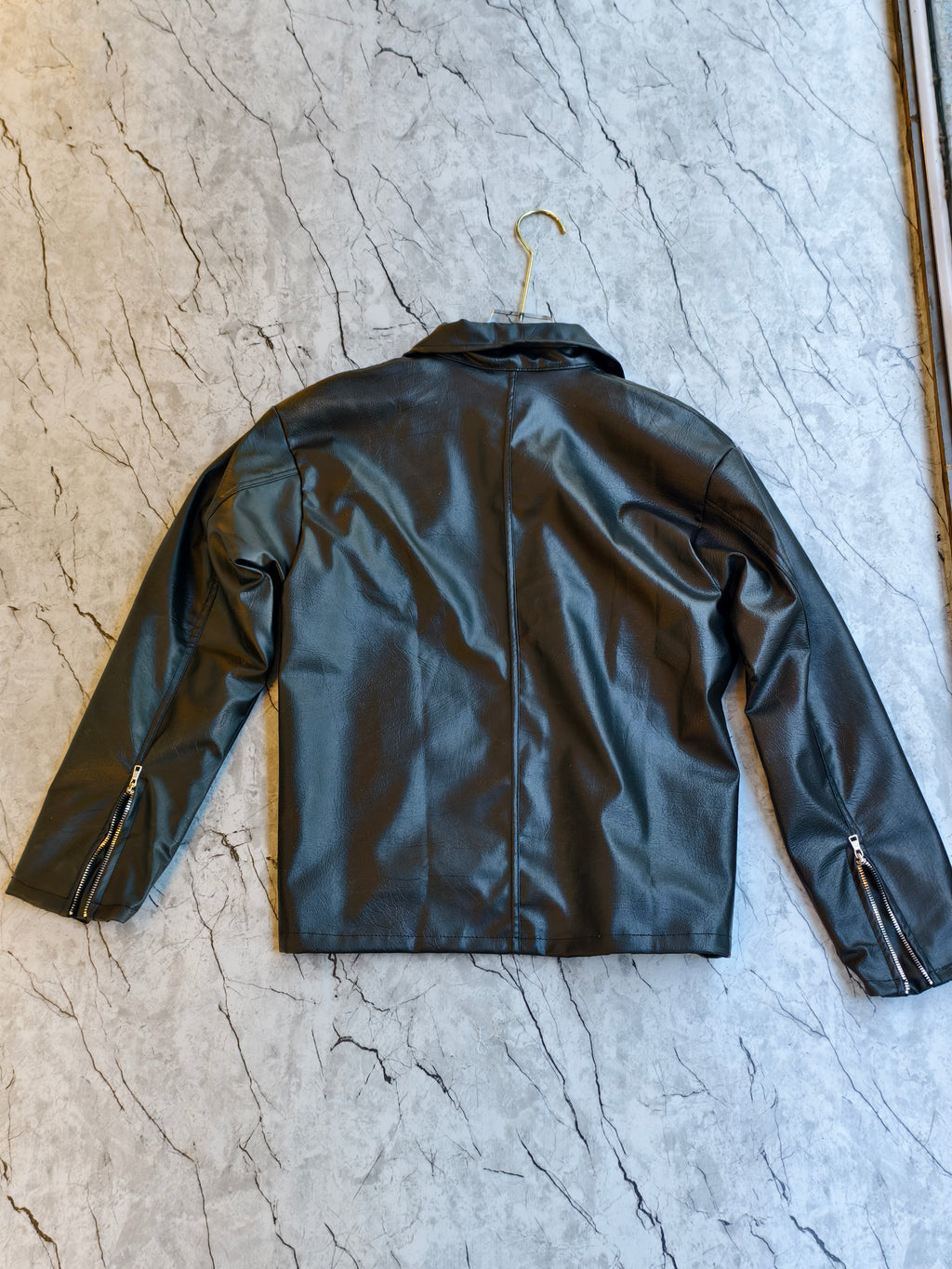 Boxyfit Leather Jacket (Black)