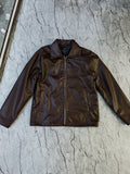 Boxyfit Leather Jacket (Brown)