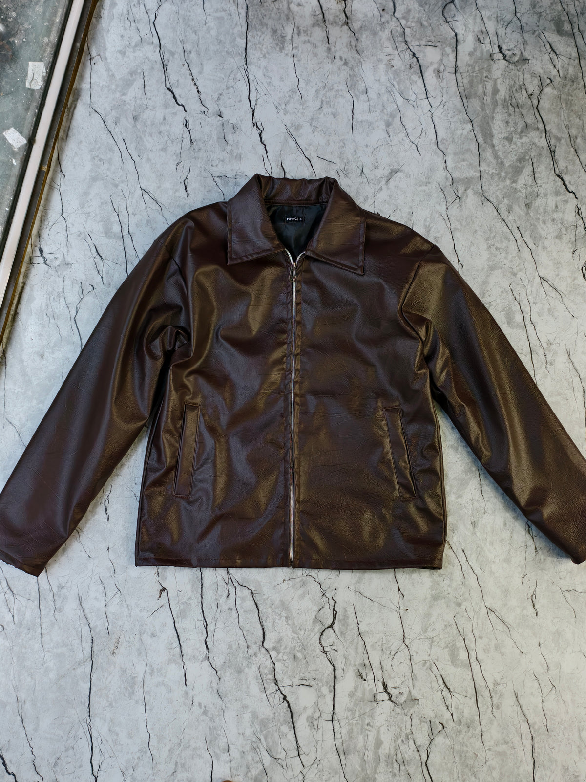 Boxyfit Leather Jacket (Brown)