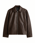 Boxyfit Leather Jacket (Brown)