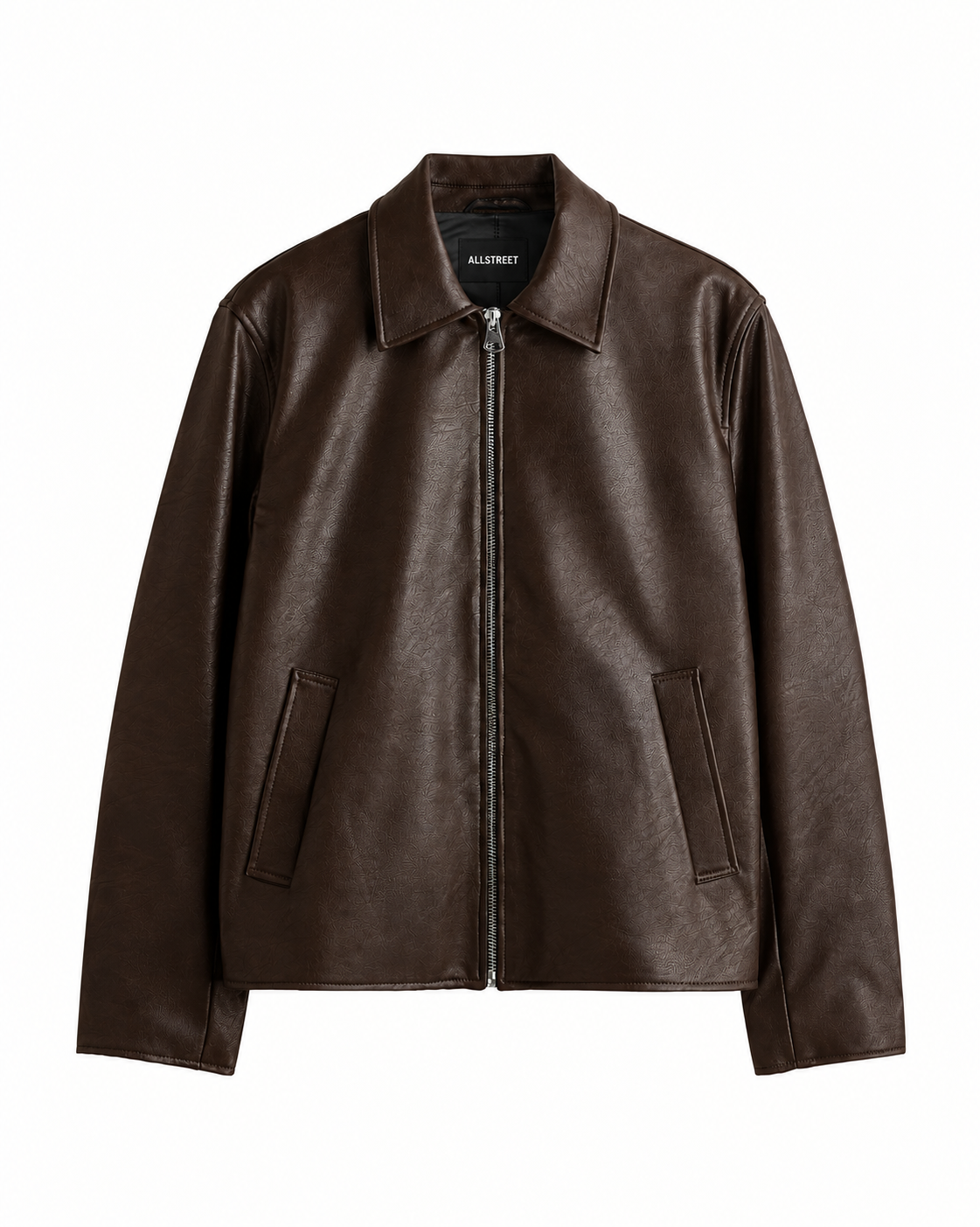 Boxyfit Leather Jacket (Brown)