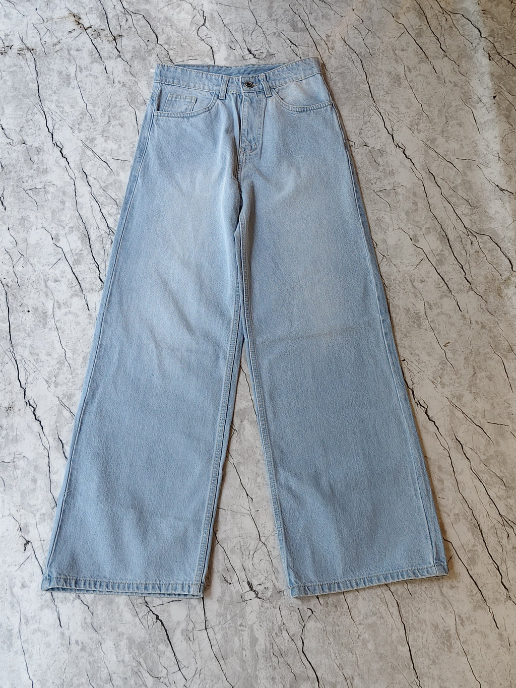 Icy Blue Wide leg Baggy Jeans