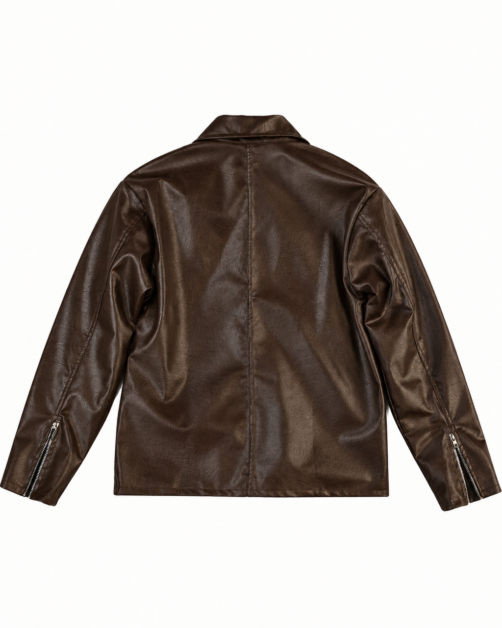 Boxyfit Leather Jacket (Brown)