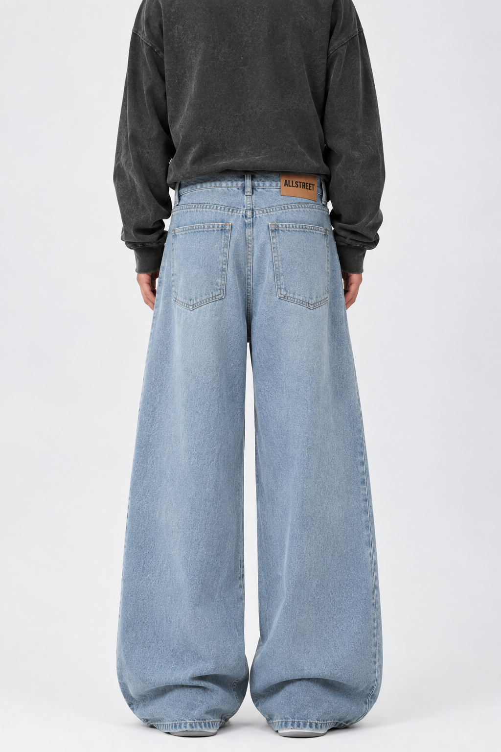 Icy Blue Wide leg Baggy Jeans