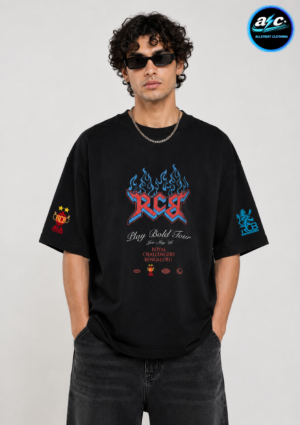 RCB VICTORY EDITION OVERSIZE TSHIRT (BLACK)